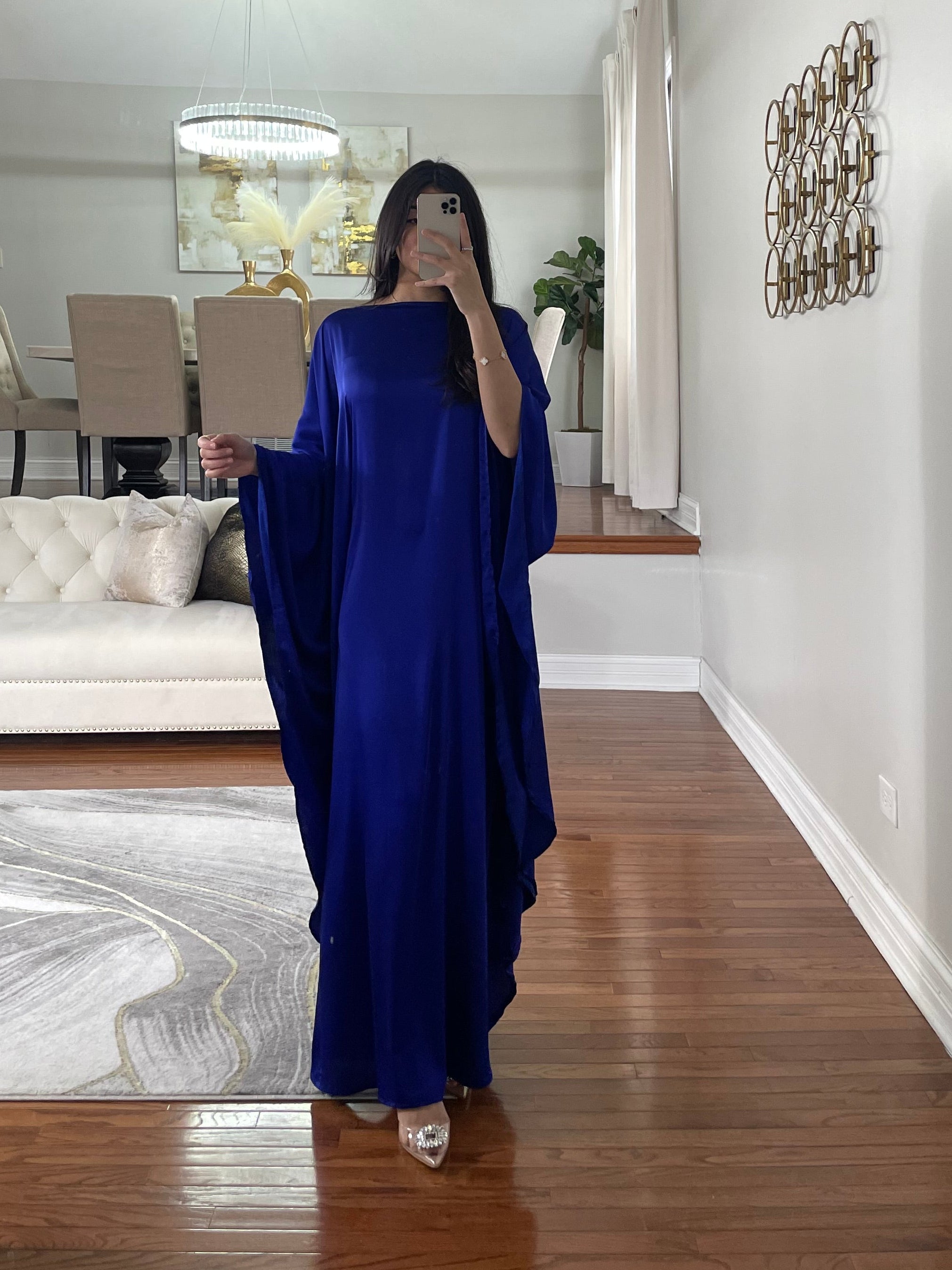 Blue Butterfly Abaya